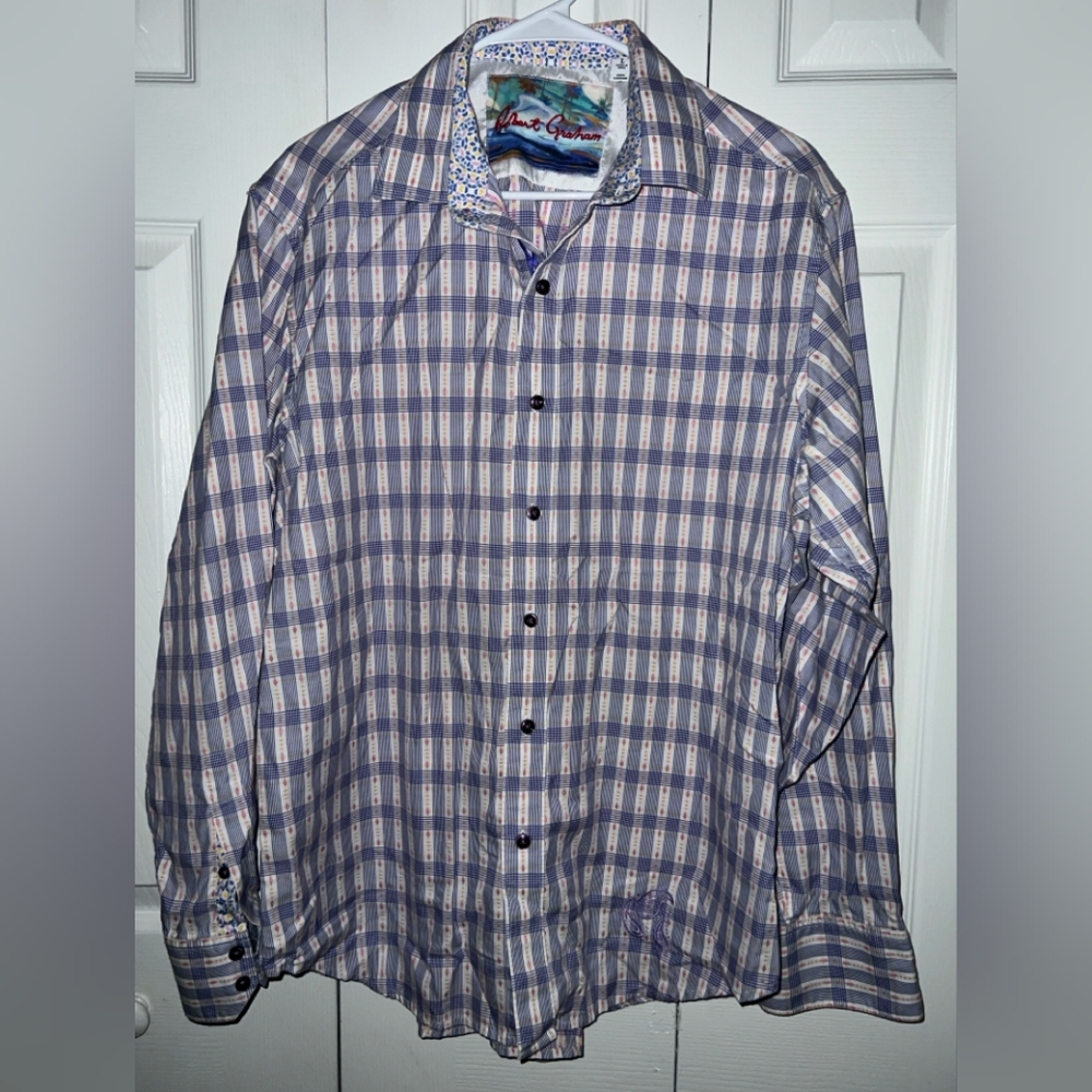 Robert Graham shirt purple size L for Men's